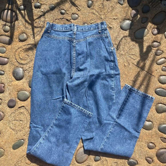 1970s Vintage French Dressing High Rise Denim Blue Jeans - Picture 4 of 5